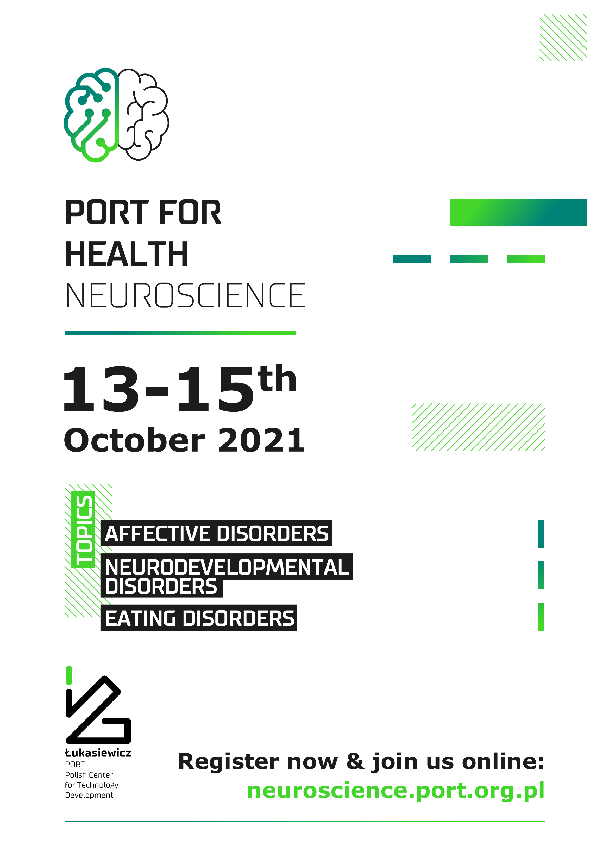 Plakat PORT for Health: NEUROSCIENE 2021